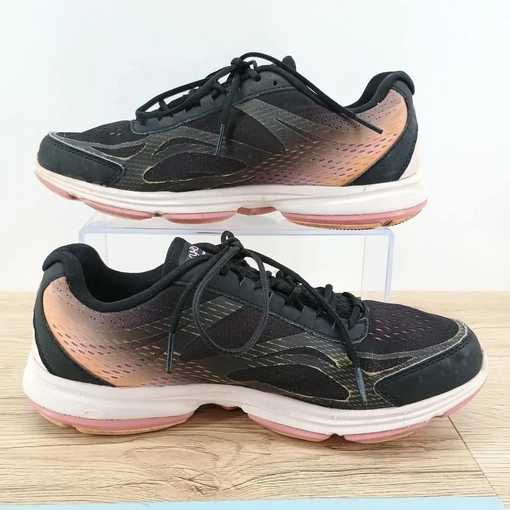 Ryka Devotion Plus 2 Womens Shoes Black Pink Athletic Walking Sneakers Size 9